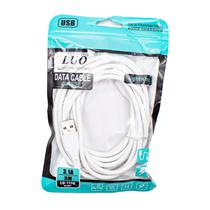 Cabo USB-A/Lightning Luo LU-1110 para iPhone com 3 Metros - Branco