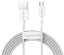 Cabo USB-A A Micro USB Baseus CAMYS-A02 Superior 2A - White 2 Metros