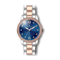 Relogio Analogico Feminino Daniel Klein Premium DK.1.12421-1 - Prata e Rosa Ouro