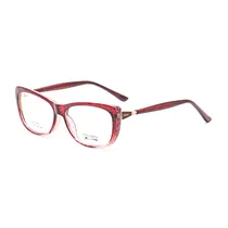 Armação para Óculos de Grau Visard 9117 C-6 Tam. 56-16-142MM - Vermelho/Animal Print