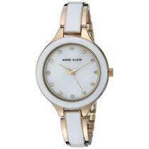 Relogio Analogico Feminino Anne Klein 2934-GYGB - Branco/Dourado