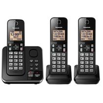 Telefone Sem Fio Panasonic KX-TGC363LAB - 3 Base - 110V - Preto