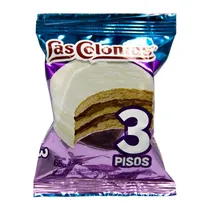 Alfajor Las Colonias Recheio Doce de Leite Cobertura Branca 65G