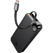 Carregador Portátil Mcdodo Freego MC-387 10.000 Mah 30 W com Cabo USB-C Retrátil - Preto