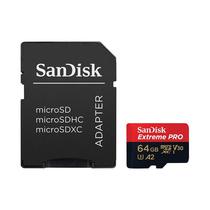 Memoria Micro SD Sandisk Extreme Pro 64GB 200-90 MB/s U3 Con Adaptador