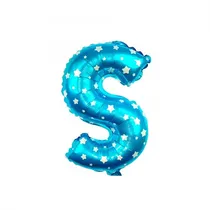 Balao Letra s Azul 16 Polegadas