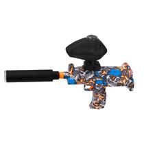 Brinquedo Arma de Gel Uzi M12-4 - Recarregavel - Azul/Laranja