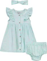 Conjunto para Bebe Orchestra Vestido/Calcinha/Faixa HI01QM-BLC - Feminino