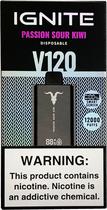 Ignite Vaper Desechable V120 Black 12000 Puffs Passion Sour Kiwi