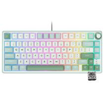 Teclado Royal Mecanico R75 RGB s/f SKY Cyan SW Sil Switch K Silver