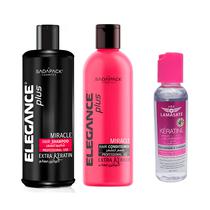 Elegance Shampoo 500ML/Condic 500ML/Serum 60ML Extra Keratin