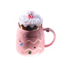 Taza Navidena Rosa 6.6X14CM 500ML