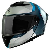 Capacete MT Helmets Atom 2 SV Emalla C17 - Articulado - Tamanho M - com Oculos Interno - Mate