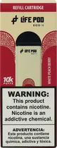 Vape Descartável Life Pod - White Peach Berry - 10000 Puffs