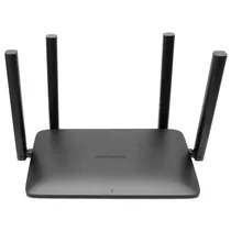 Roteador Hikvision DS-3WR15X Dual Band / 2.4GHZ / 5GHZ / 4 Antenas - Preto
