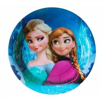 Pratos Descartaveis para Festa Frozen 10 Unidades 23 X 23 CM