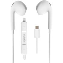 Fone de Ouvido com Fio Yookie EL03 com Microfone / 1.2 Metros / USB-C - Branco