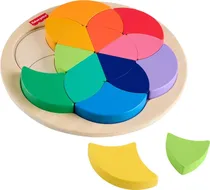 Quebra Cabeça Roda de Cores de Madeira Fisher Price - JFG12