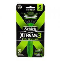 Aparelho de Barbear Schick Xtreme 3 Laminas Descartavel Pele Sensivel X2 Unidades