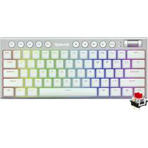 Teclado Gamer Mecanico Redragon K632W-RGB-Pro Horus Mini Pro RGB Sem Fio - Branco (Ingles)