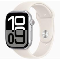 Apple Watch Series 10 de 46MM MWX03LW/A GPS M/L - Caja Aluminio Silver / Starlight Sport Band