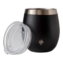 Cuia Terrano Mate - com Tampa - Preto Metal