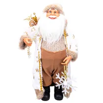 Papai Noel 60CM - Tons Neutros e Dourados