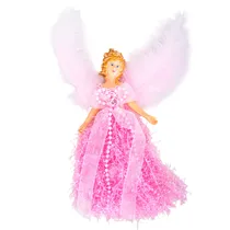 Enfeite Anjo Pendurar Natal Rosa Pequeno