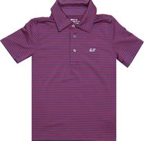 Outlet Camiseta Polo Vineyard Vines Kids 3G010100 Masculina - Bordo Listrado