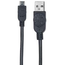 Cabo USB-A/Micro-B Manhattan 307178 1,8M Negro