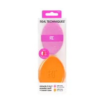 Esponja Real Techniques Miracle 2-IN-1 Powder + Travel Case