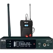 Sistema de Monitor In-Ear BLG UM-11 Sem Fio Uhf - Preto 2 Peças