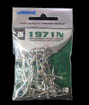 Marine Pesca Anzuelo CT 6/0 Acero Al Carbono Templado c/50 Plata