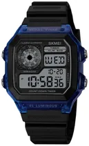 Relogio Masculino Skmei Digital 1998 Transparent Blue