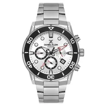 Relogio Analógico Masculino Daniel Klein DK.1.13887-1 Exclusive Gents / Pulseira de Aço Inoxidável - Prata/Preto