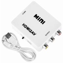 Adaptador Conversor HDMI2AV Full HD 1080 HDMI / Rca - Branco