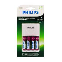 Cargador de Pila Philips SCB2445NB/97 + Pila AA X4