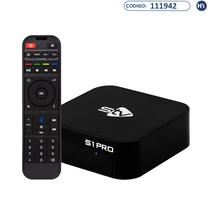 Receptor STV S1 Pro 6K Full HD com Iptv/Fta de 32GB + 2GB Ram - Preto