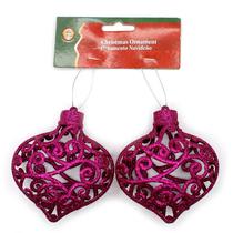 Colgante Navideno Corazon Fucsia c/2PZS XMTX215-401E