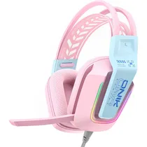 Fone de Ouvido Gamer Onikuma Gaming X13 RGB - Rosa
