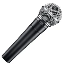 Microfone Vocal Shure SM58-LC com Fio Preto (Cabo Não Incluído)