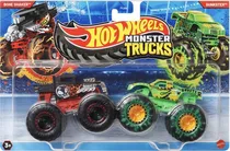 Mattel Hotwheel Moster Truck Bone Shaker And Gunkster - JCC75