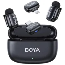 Microfone Boya MINI-12 Wireless USB-C/iPhone (2TX-1RX) - Black