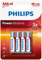 Pilha Alkalina AAA Philips LR03P4B/97 (4 Unidades)