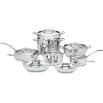 Jogo de Panelas Cuisinart FCT-13 Classicas Francesas Indução Inox - 13 Peças
