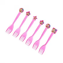 Garfos Descartaveis para Festa Party Favlors Barbie 10PCS
