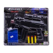 Pistola de Gel Ball Assault Submachine AK46-2 com Acessorios - Preto