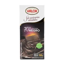 Chocolate Sin Azúcar Valor 70% Negro 100G