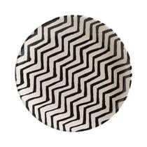 Plato para Postre Porto Brasil Coup Chevron 14968301 20.5 CM Negro - Crudo