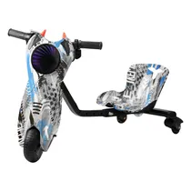 Triciclo Elétrico Keen Drift Car - 6.5" - Bluetooth - LED - Recarregável - Azul e Preto